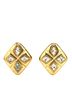 Chanel 100% Diamond Gold Toned Chanel Bijou Diamond Earrings Gold Plated Women's CHANEL One size - photo 1