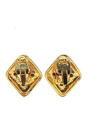 Chanel Chanel Bijou Diamond Earrings Gold Plated Women's CHANEL (view 2)