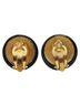 Chanel 100% Other Black Chanel Coco Mark Earrings Black Gold Plastic Plated Women's CHANEL One size - photo 3