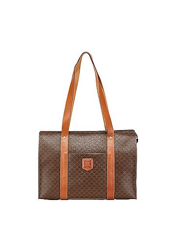 Céline Celine Macadam Tote Bag Brown PVC Leather Women's CELINE (view 1)