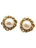 Chanel 100% Metal Gold Toned CHANEL Vintage Pearl Earrings, Gold Plated, Women's One size - photo 1