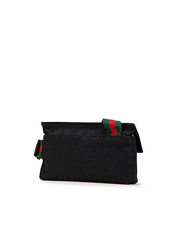 Gucci Gucci GG Canvas Waist Bag Body 180691 Black Leather Women's GUCCI (view 2)
