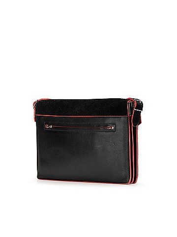 Céline Celine Shoulder Bag Black Beige Green Leather Pony Suede Women's CELINE (view 2)