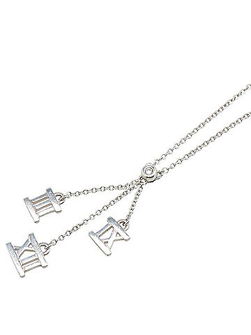Tiffany Tiffany Atlas 3 Symbols 1P Diamond Necklace SV925 Silver Women's TIFFANY&Co. (view 1)