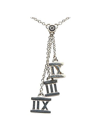 Tiffany Tiffany Atlas 3 Symbols 1P Diamond Necklace SV925 Silver Women's TIFFANY&Co. (view 2)
