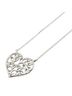Tiffany 100% Sterling Silver Multi Color Tiffany & Co. Olive Leaf Heart Motif Necklace in 925 Sterling Silver for Women. One size - photo 1