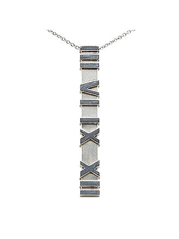 Tiffany Tiffany & Co. Atlas Bar Pendant Necklace in 925 Sterling Silver for Women. (view 2)