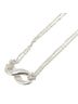 Tiffany 100% Sterling Silver Multi Color Tiffany & Co. Infinity Necklace, Double Chain, SV925 Silver, Women's One size - photo 1