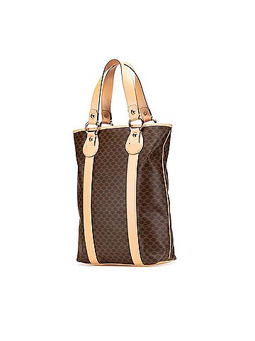 Céline Celine Macadam Tote Bag, Brown Leather, Women's, CELINE (view 2)