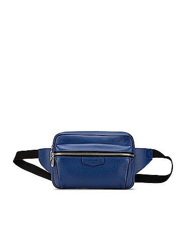 Louis Vuitton Louis Vuitton Taiga Bum Bag, Outdoor Body Bag/Waist M33455, Blue/Black Leather, Men's, LOUIS VUITTON (view 1)