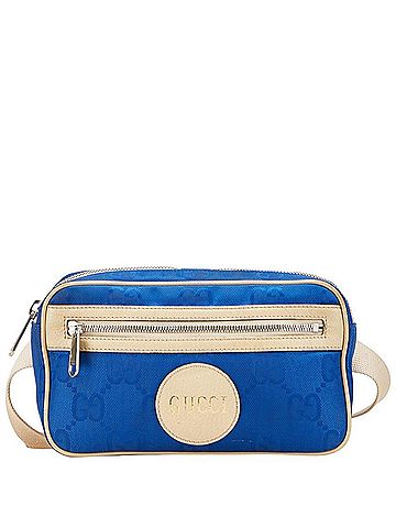 Gucci Gucci GG Nylon of the Grid Body Bag/Waist Bag 631341 Blue/Beige Nylon/Leather Women's GUCCI (view 1)
