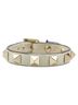 Valentino 100% Leather White Valentino Rockstud Bracelet in White Gold Plated Leather for Women One size - photo 1