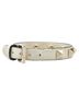 Valentino 100% Leather White Valentino Rockstud Bracelet in White Gold Plated Leather for Women One size - photo 2