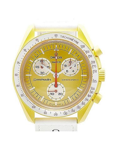 Omega OMEGA x Swatch Moon Mission to the Sun Watch SO33J100 Quartz Yellow Dial Ceramic Nylon Men's (view 1)