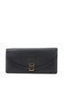 Chloé 100% Leather Black Chloé Chloe Georgia double flap long wallet in black leather. Women's. One size - photo 1