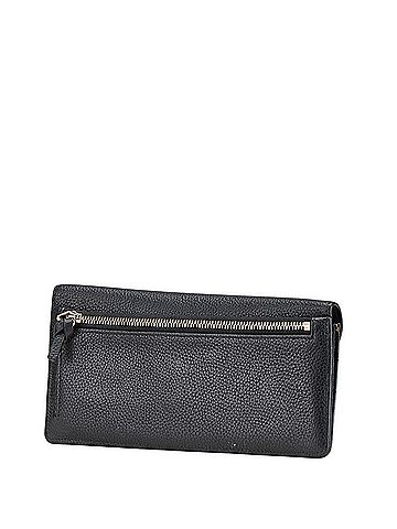 Chloé Chloé Chloe Georgia double flap long wallet in black leather. Women's. (view 2)