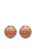 Hermès 100% Metal Orange Hermes enamel cloisonné border earrings silver orange metal women's HERMES One size - photo 1