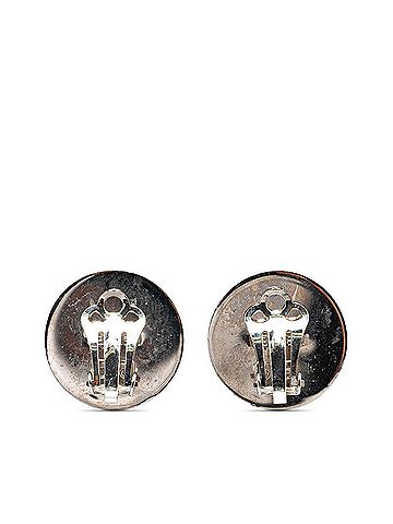 Hermès Hermes enamel cloisonné border earrings silver orange metal women's HERMES (view 2)