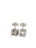 Hermès 100% Metal White Hermes Cage de H Cube Earrings Silver White Metal Women's HERMES One size - photo 2