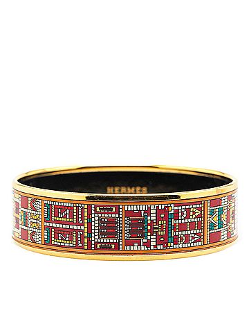 Hermès Hermes enamel bangle gold black multicolor plated women's HERMES (view 1)