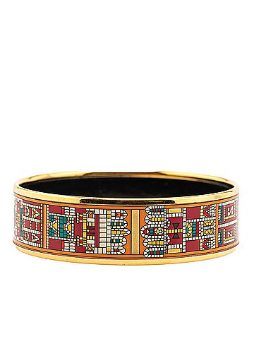 Hermès Hermes enamel bangle gold black multicolor plated women's HERMES (view 2)