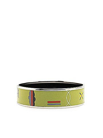 Hermès Hermes enamel bangle silver green multicolor metal women's HERMES (view 2)