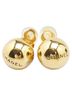 Chanel 100% Other Gold Toned CHANEL logo earrings, gold plated, women's One size - photo 1