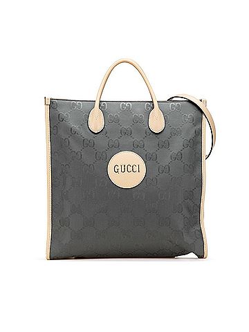 Gucci Gucci GG Nylon Off the Grid Long Handbag/Shoulder Bag 2WAY 630355 Gray/Beige Leather Women's GUCCI (view 1)