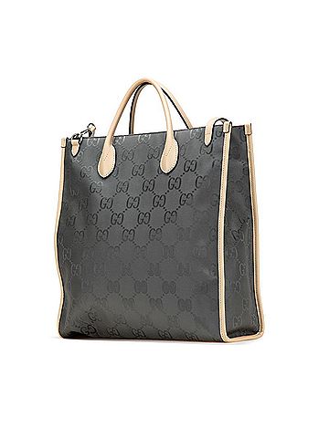 Gucci Gucci GG Nylon Off the Grid Long Handbag/Shoulder Bag 2WAY 630355 Gray/Beige Leather Women's GUCCI (view 2)