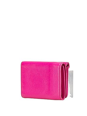 Balenciaga Balenciaga Paper Mini Wallet, Tri-fold Compact 391446, Pink Leather, Women's, BALENCIAGA (view 2)