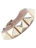 Valentino 100% Leather Tan Valentino Rockstud Bracelet in Pink Beige and Gold Leather for Women. One size - photo 1