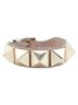 Valentino 100% Leather Tan Valentino Rockstud Bracelet in Pink Beige and Gold Leather for Women. One size - photo 2