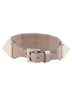 Valentino 100% Leather Tan Valentino Rockstud Bracelet in Pink Beige and Gold Leather for Women. One size - photo 4