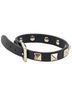 Valentino Black Valentino Rockstud Bracelet in Black Leather with Plated Finish for Women. One size - photo 1