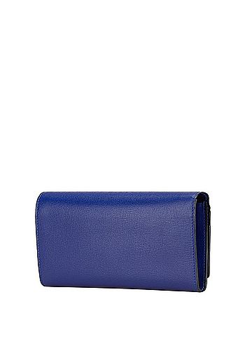 Valextra Valextra Men's Blue Leather Long Wallet (view 2)