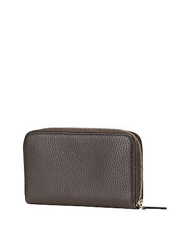 Gucci Gucci Interlocking G Long Wallet with Round Zipper, 449347, Brown Leather, Women's, GUCCI (view 2)