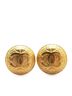 Chanel 100% Metal Gold Toned Vintage Chanel Coco Mark Earrings, Gold Plated, Women's, CHANEL One size - photo 1