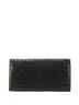 Bottega Veneta 100% Leather Black Gray Bottega Veneta Intrecciato Bi-fold Wallet, Long Black/Grey Leather, Women's One size - photo 1