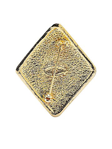 Chanel Vintage Chanel Coco Mark diamond brooch, gold plated, for women. (view 2)