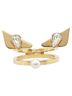 Fendi 100% Other Gold Toned Fendi Bugs Eye Monster Ring, #S, Gold Plated with Faux Pearls, Women's, FENDI One size - photo 2