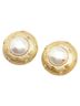 Chanel 100% Other Gold Toned Vintage Chanel Coco Mark Earrings, Gold Plated with Faux Pearls, Women's, CHANEL One size - photo 1