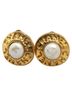 Chanel 100% Other Gold Toned CHANEL logo earrings, gold plated with faux pearls, for women One size - photo 1