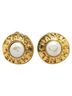 Chanel 100% Other Gold Toned CHANEL logo earrings, gold plated with faux pearls, for women One size - photo 2