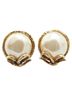Chanel 100% Other Gold Toned CHANEL Ribbon Motif Earrings, Gold Plated with Faux Pearls, Women's One size - photo 2