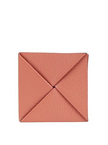 Hermès Hermes Hermès Zulu wallet/coin case, brown and pink Chevre, women's. (view 1)