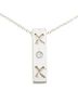 Tiffany 100% Sterling Silver Multi Color Tiffany & Co. Kiss Bar single diamond necklace in 925 silver for women. TIFFANY One size - photo 2
