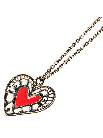 Christian Dior Christian Dior Dior Heart Long Necklace Gold Multicolor Plated Women's (view 1)