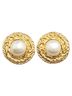Chanel 100% Faux Pearl Gold Toned CHANEL Round Earrings, Gold Plated, Faux Pearl, Women's One size - photo 2