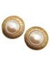 Chanel 100% Faux Pearl Gold Toned CHANEL Round Earrings, Gold Plated, Faux Pearl, Women's One size - photo 1
