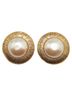 Chanel 100% Faux Pearl Gold Toned CHANEL Round Earrings, Gold Plated, Faux Pearl, Women's One size - photo 2